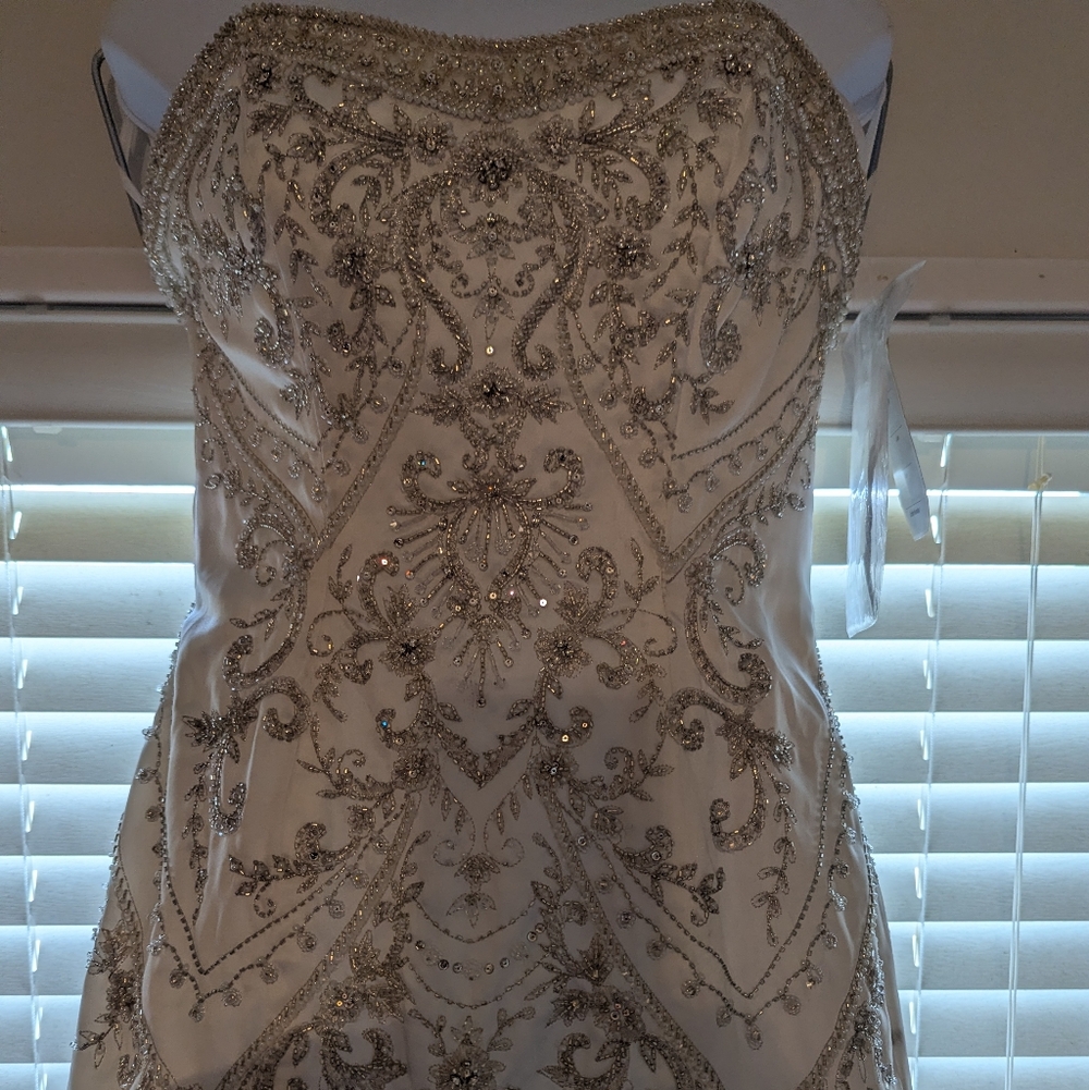 Christina Wu Ivory Beaded Bridal Gown Tag